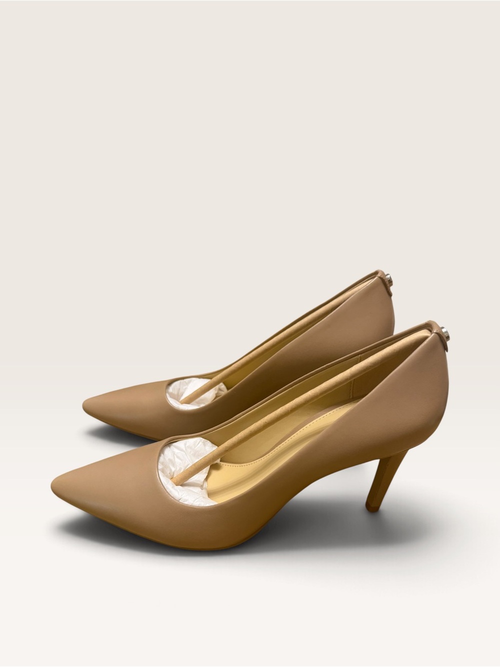 Michael Kors Nude/Tan Pointed Toe Mid-Heel Pumps